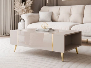 Table basse sur pieds en métal Lunelie Cachemire