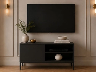Meuble TV Rangement 100 cm Soroko Noir