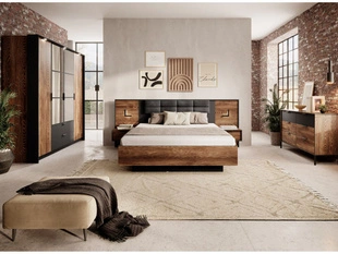 Ensemble de meubles de chambre Montreal Marron, Noir