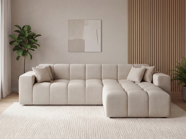 Canapé d'Angle Droite Loopo Beige