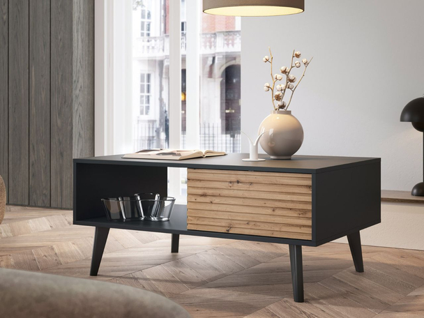 Table Basse avec Rangement Astro noir