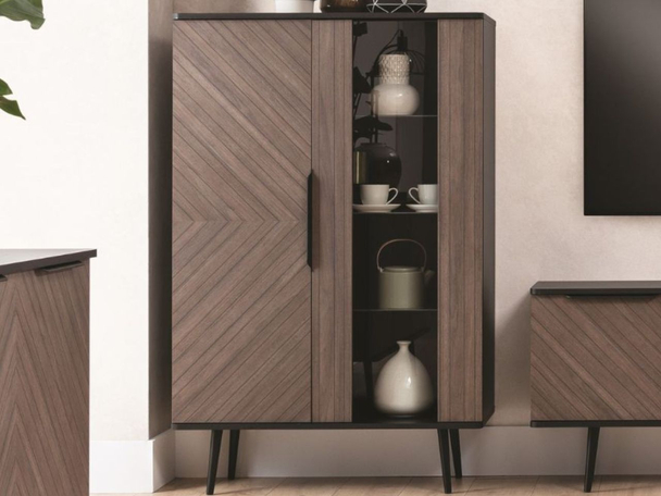Vitrine moderne pour le salon Nemi Marron
