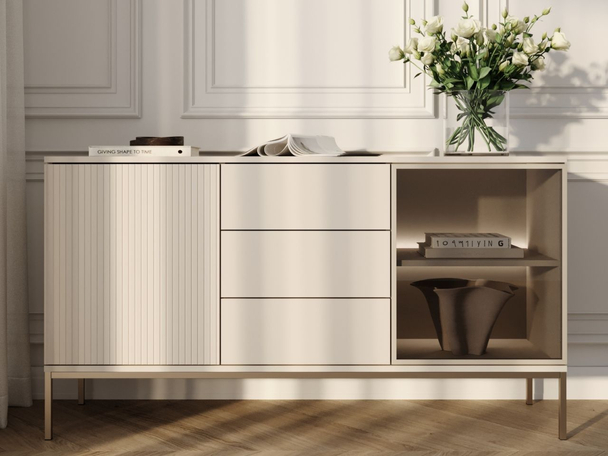 Buffet à Tiroirs avec éclairage LED Deo Cachemire