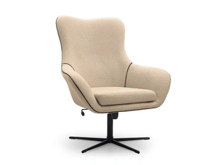 Fauteuil pivotant Deves Beige