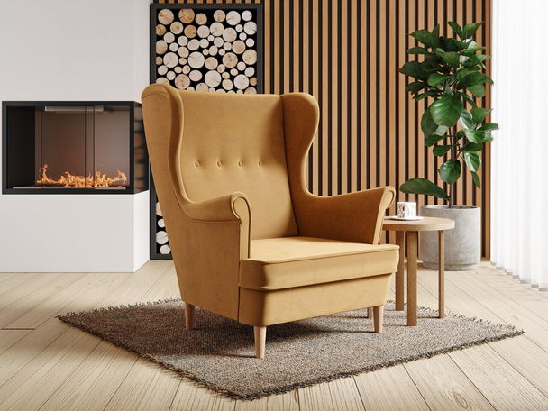 Fauteuil sur pieds Oslo Beige