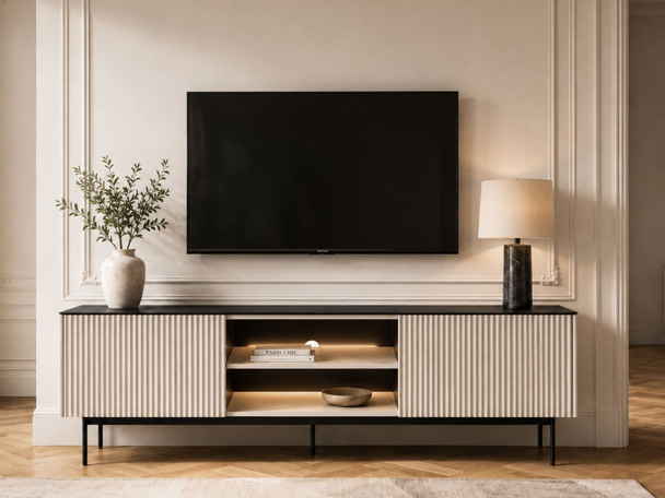 Meuble TV Rangement Auroé Cachemire
