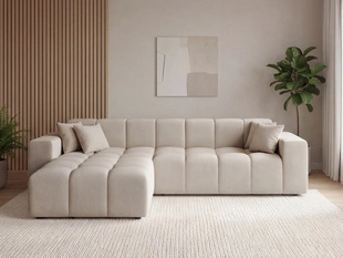 Canapé d'Angle Gauche Loopo Beige