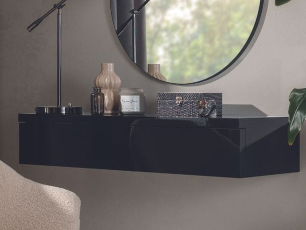 Coiffeuse murale avec tiroir Nusco Noir