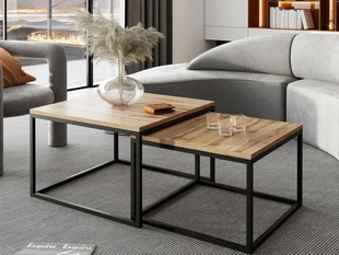 Tables Basses Gigognes Asumi Chêne Wotan 40x46
