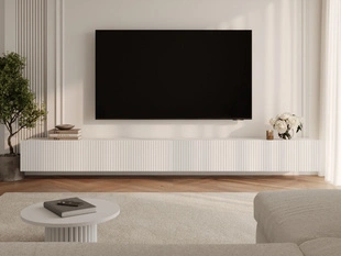 Ensemble de meubles TV avec portes 300 cm Kioto Blanc mat