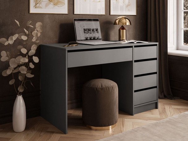 Bureau avec tiroirs Melo Anthracite