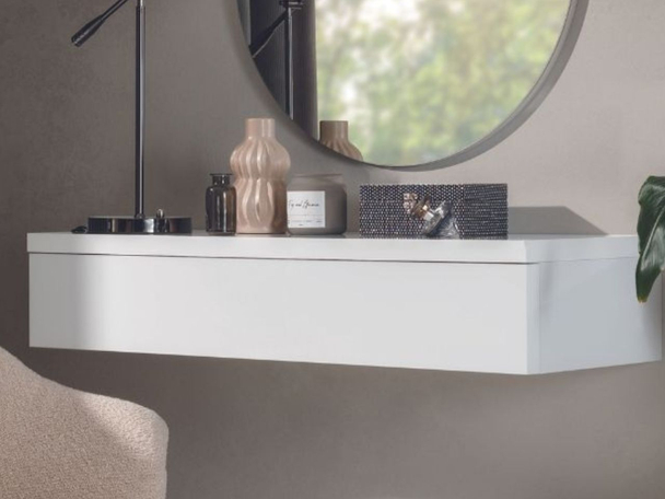 Coiffeuse murale avec tiroir Nusco Blanc