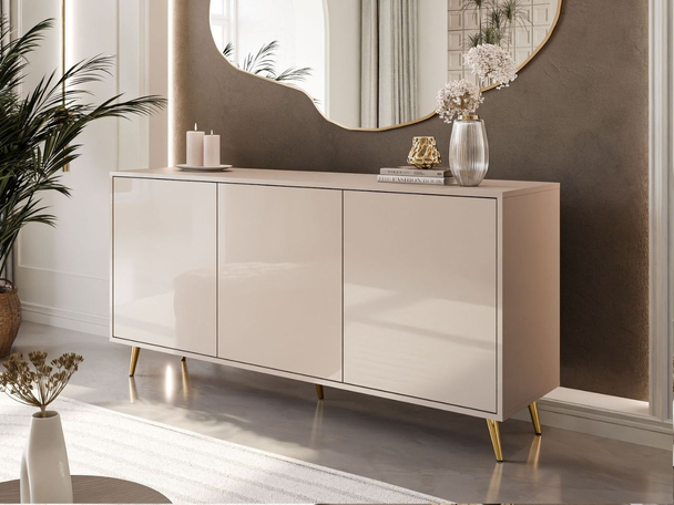 Commode glamour de 154 cm Vivance Cachemire brillant