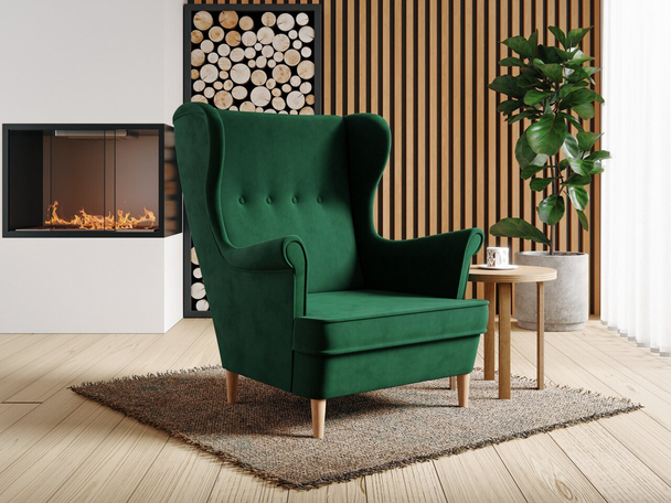 Fauteuil sur pieds Oslo Vert