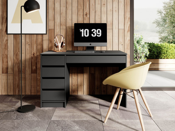 Bureau avec tiroirs Anes Anthracite