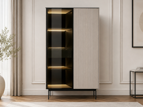 Moderne Vitrine avec LED Auroé Cachemire