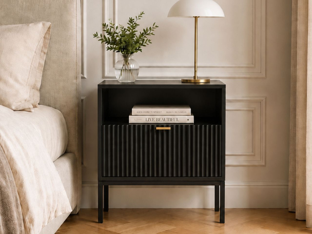 Table de Chevet avec Amber noir