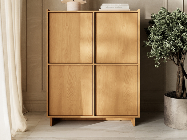 Commode avec portes Azumi Chêne Caramel