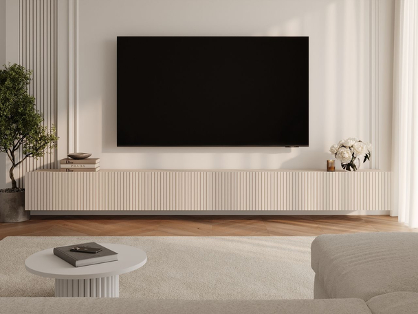 Meuble TV avec portes 300 cm Kioto Cachemire