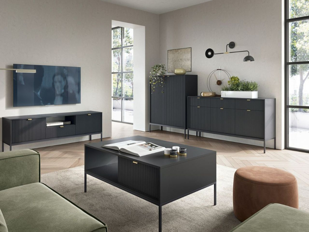 Ensemble de meubles de salon Amber noir