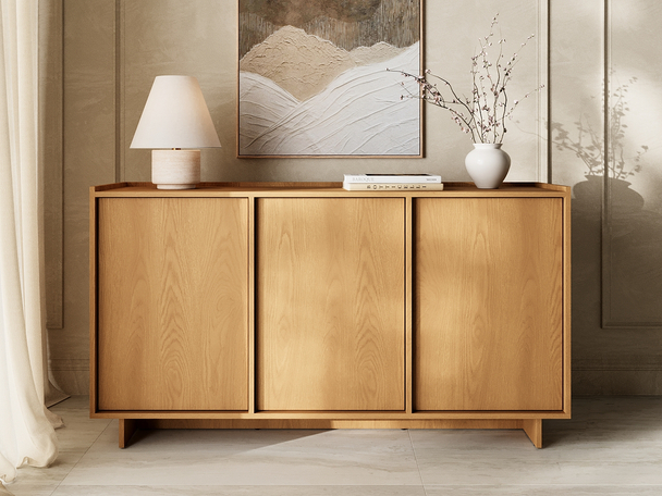 Commode avec portes 147 cm Azumi Chêne Caramel