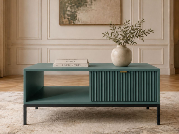 Table Basse avec Rangement Amber vert