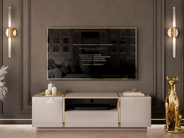 Meuble TV Rangement glamour Lunelie Cachemire