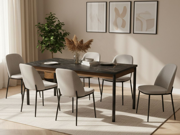 Table extensible Pascale Noyer de Warmie, noir