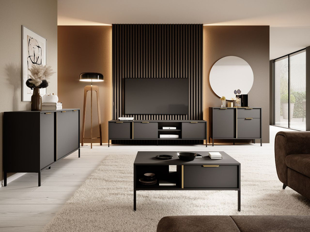 Ensemble de meubles de salon Drino Anthracite