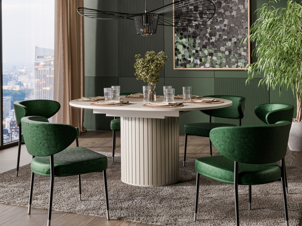 table ronde extensible Soria Cachemire
